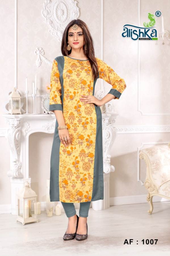 Alishka Happy Heavy Rayon Printed Kurti